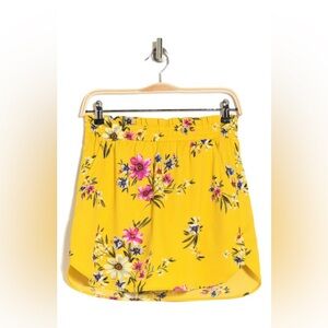 DR2 Yellow Floral Skort